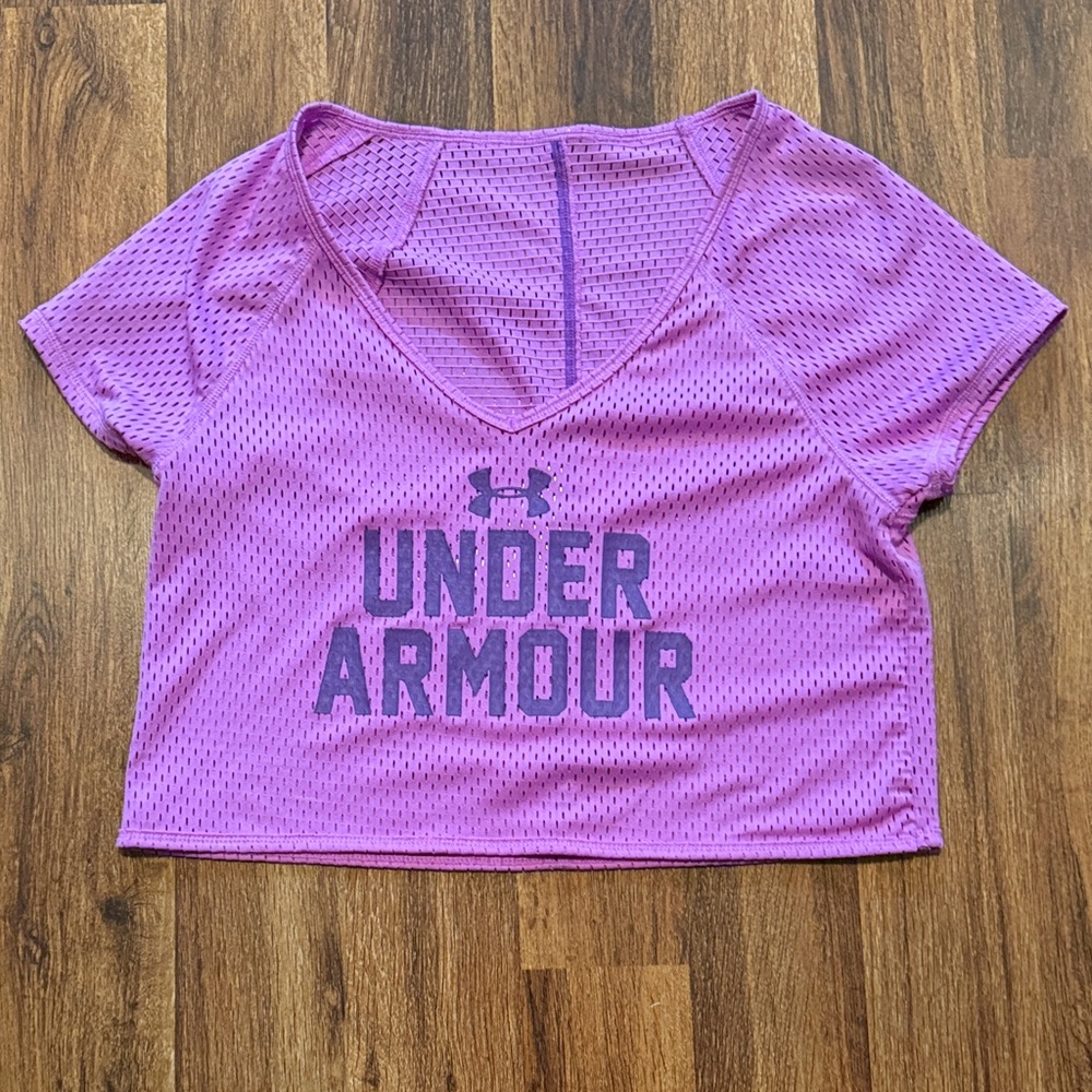Under Armour Women's Violet Mesh Crop Top